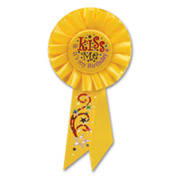 Kiss Me - It's My Birthday Rosette - Bulk 6 Pack