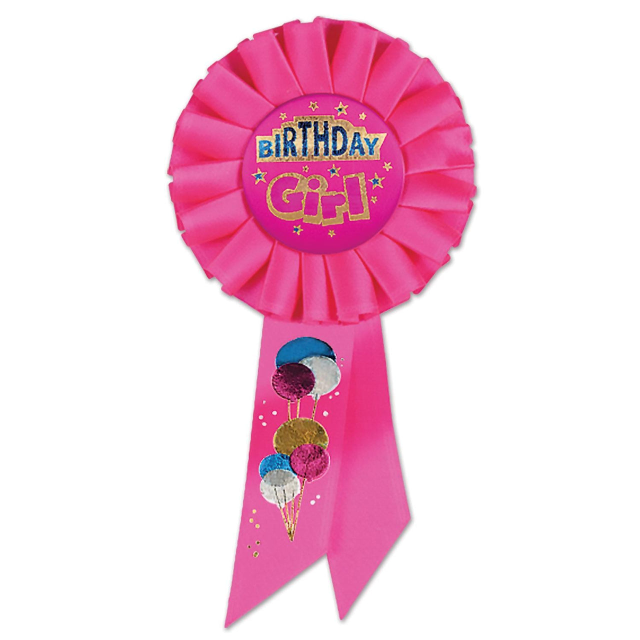 Birthday Girl Rosette- Dark Pink - Bulk 6 Pack