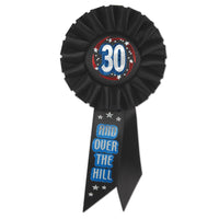 30/Over The Hill Birthday Rosette - Bulk 6 Pack