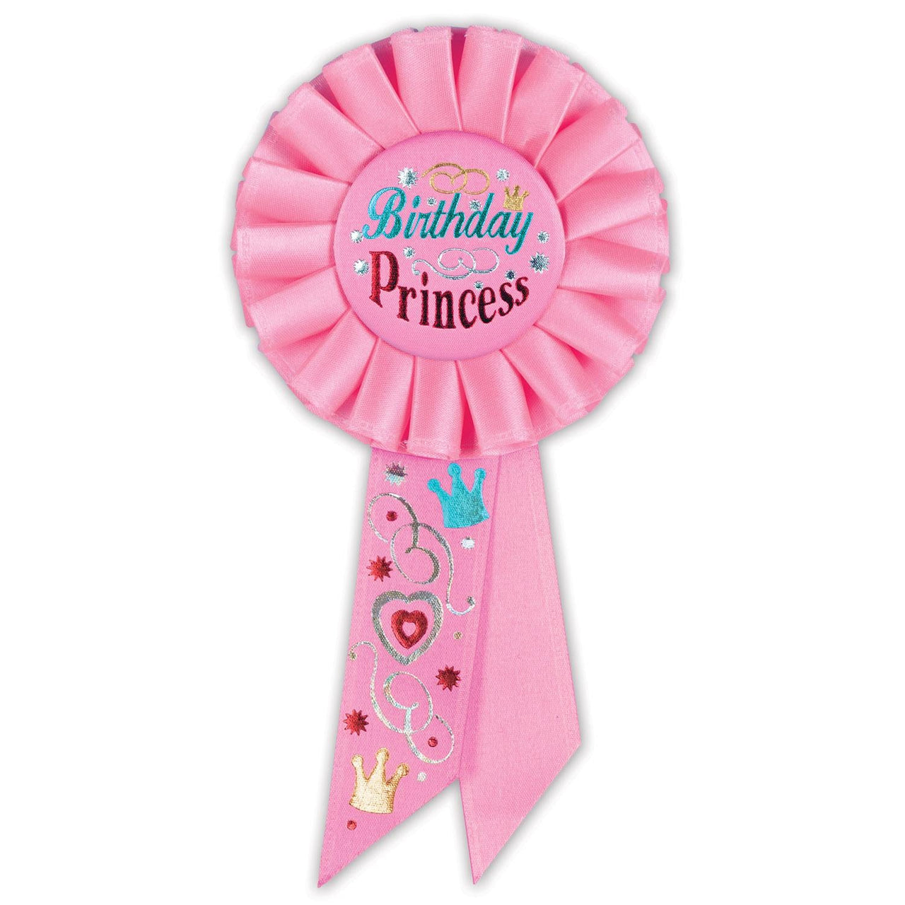 Birthday Princess Rosette- Light Pink - Bulk 6 Pack