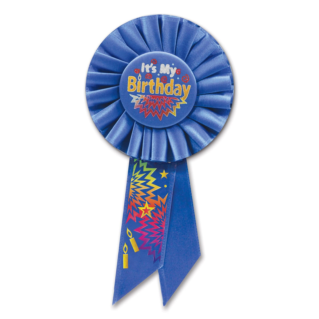 Blue It's My Birthday Rosette - Bulk 6 Pack