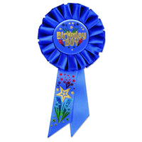 Birthday Party Boy Rosette - Bulk 6 Pack