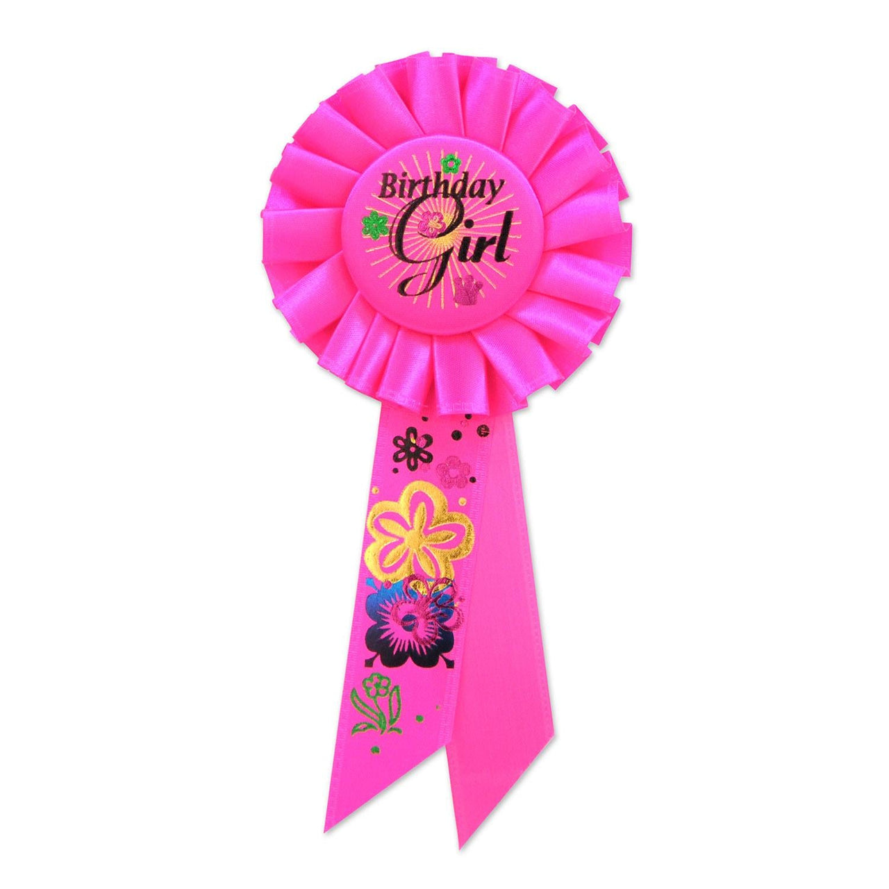 Birthday Party Girl Rosette - Bulk 6 Pack