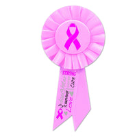 Pink Ribbon Rosette - Bulk 6 Pack