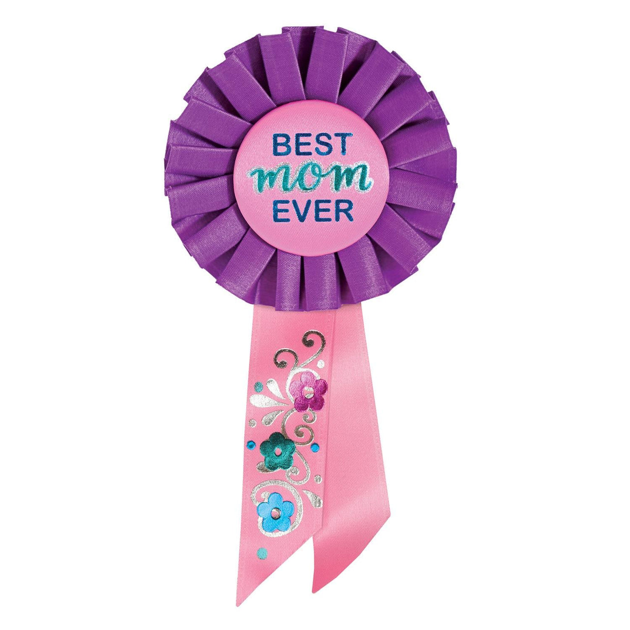 Best Mom Ever Mother's Day Rosette - Bulk 6 Pack