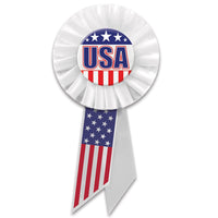 USA Rosette- Red, White, and Blue - Bulk 6 Pack