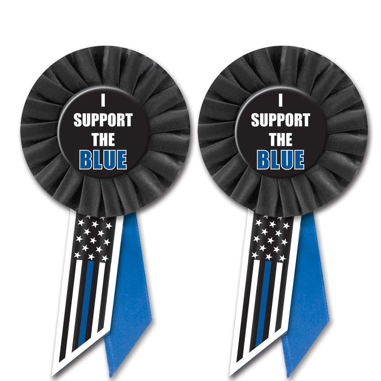 Beistle I Support The Blue Rosette (Case of 6)
