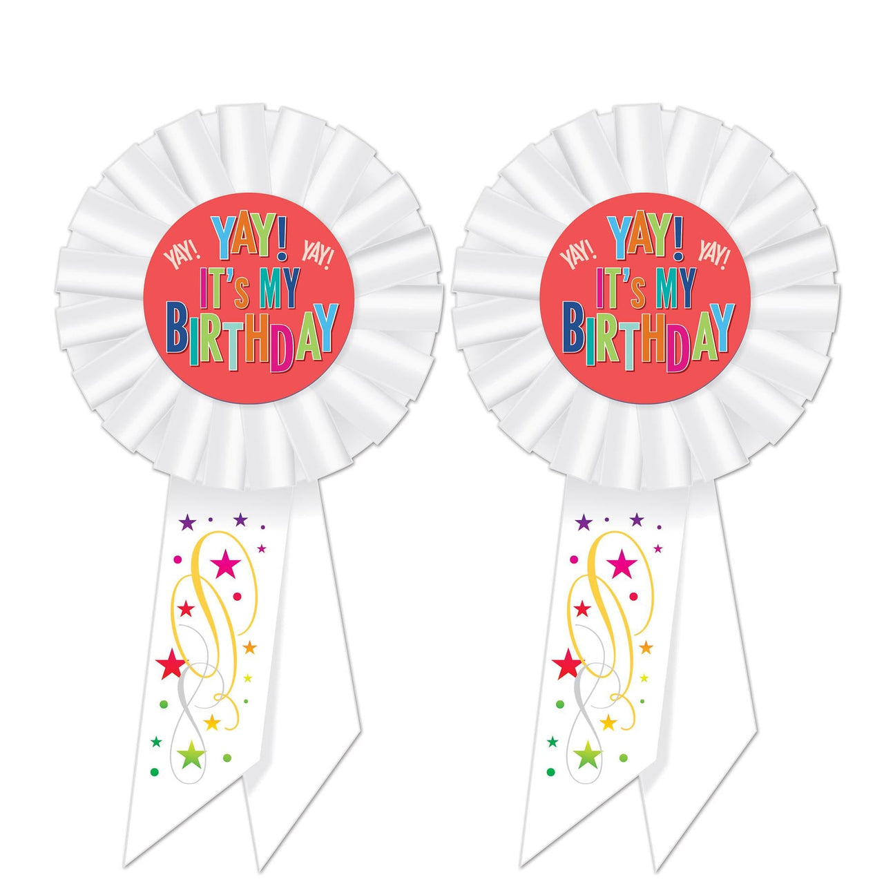 Beistle Yay! It's My Birthday Rosette (Case of 6)