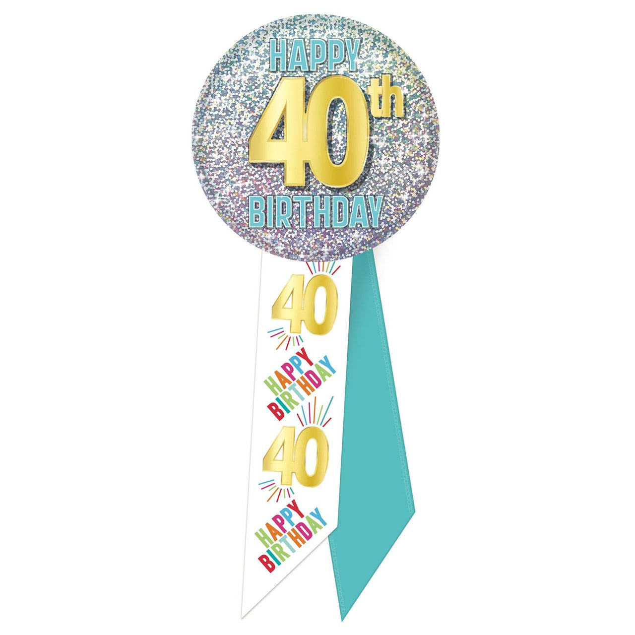 40th Birthday Rosette - Bulk 6 Pack