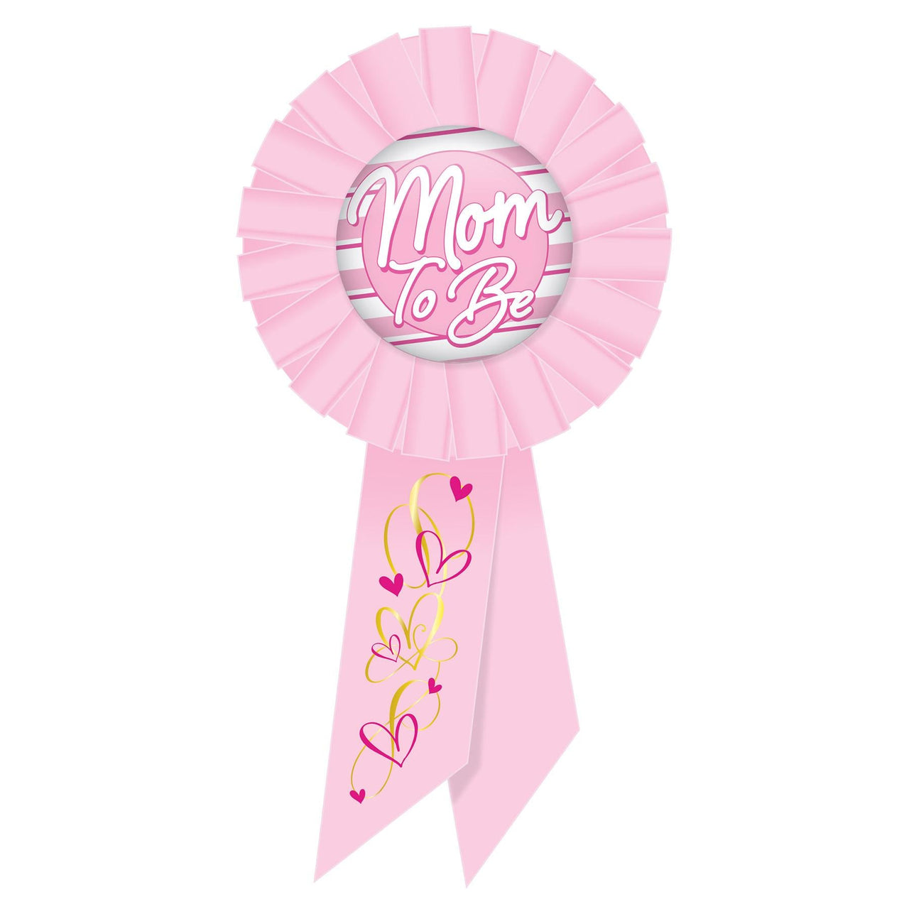 Mom To Be Rosette - pink - Bulk 6 Pack