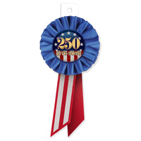 6 Pack Bulk Semiquincentennial Rosette Patriotic Award 3.25 inch x 6.5 inch