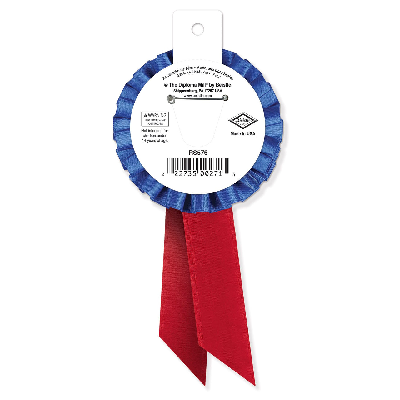 6 Pack Bulk Semiquincentennial Rosette Patriotic Award Ribbon (3.25 inchx 6.5 inch)