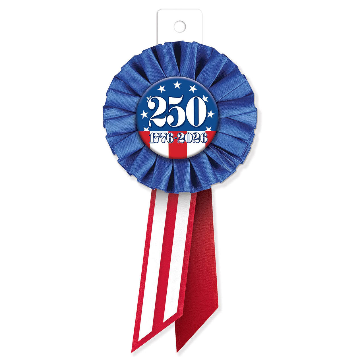 6 Pack Bulk Semiquincentennial Rosette Patriotic Award Ribbon (3.25 inchx 6.5 inch)