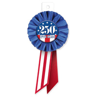 6 Pack Bulk Semiquincentennial Rosette Patriotic Award Ribbon (3.25 inchx 6.5 inch)