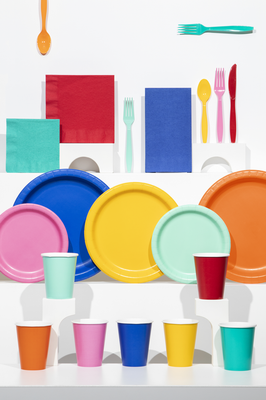 Solid Color Party Tableware