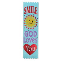 Smile - God Loves You Value Pack Ribbons - Bulk 30 Pack