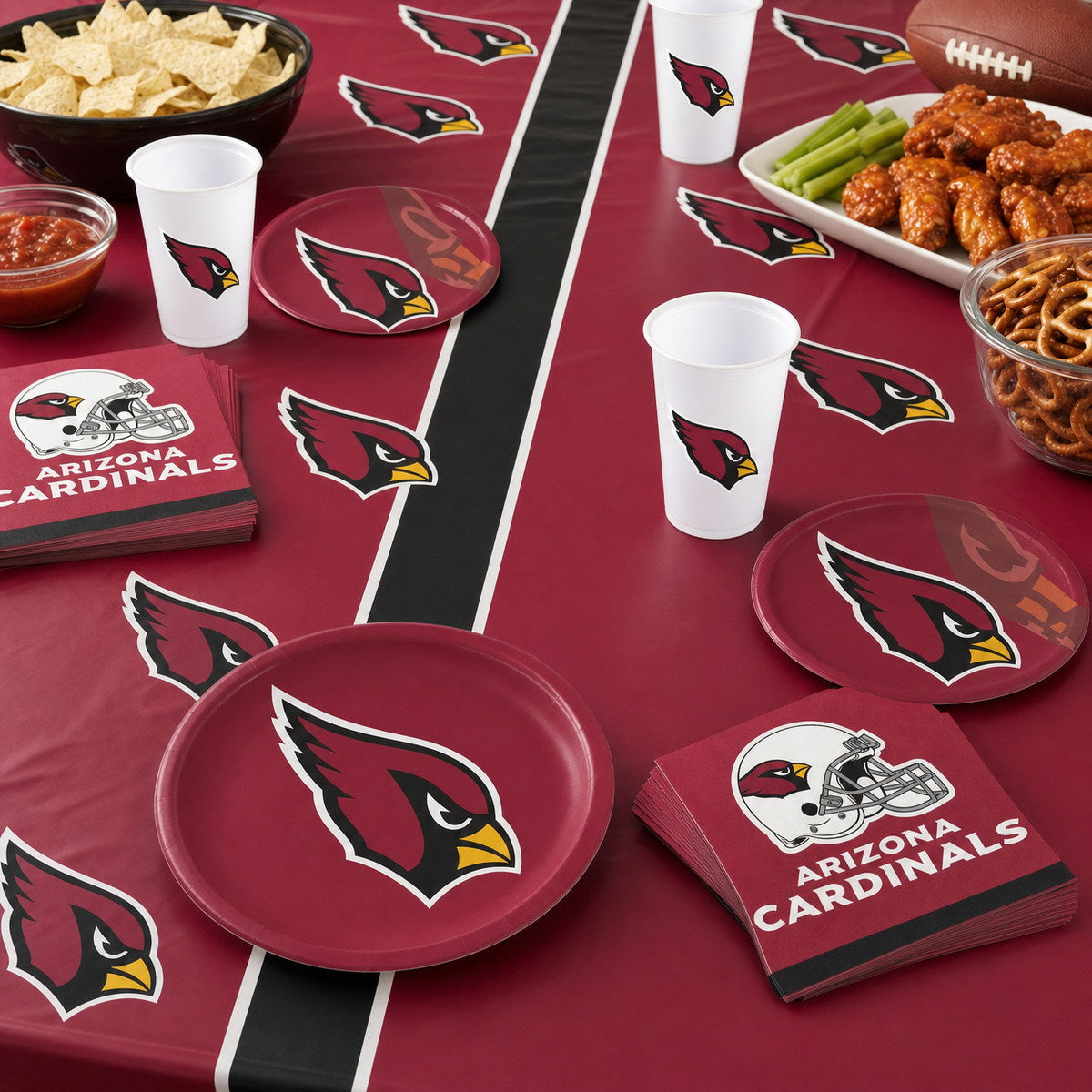 96/Case Bulk Arizona Cardinals Dinner Plates