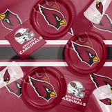 96/Case Bulk Arizona Cardinals Dinner Plates