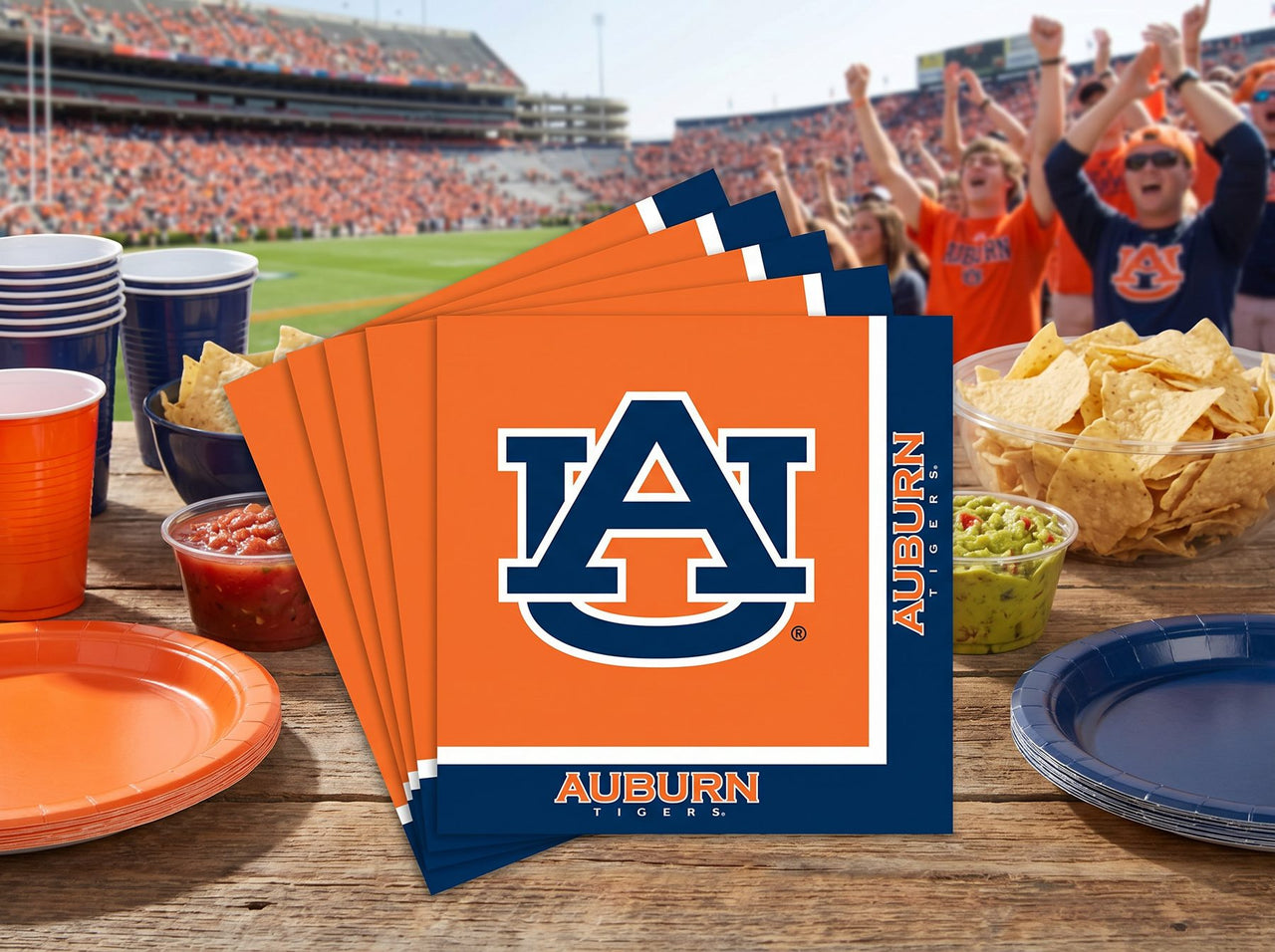 240/Case Bulk Auburn Tigers Luncheon Napkin