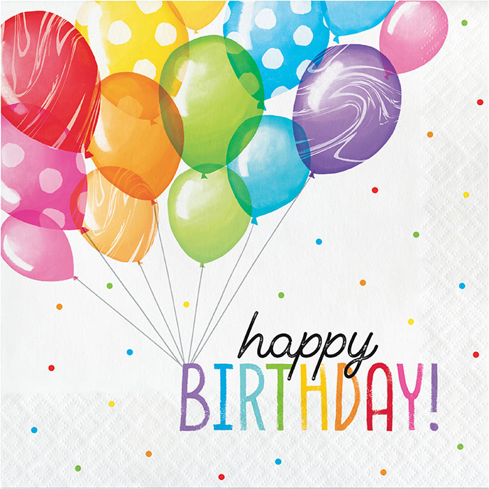 192 pc Bulk Balloon Bash Luncheon Napkins