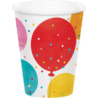 96 pc Bulk Birthday Confetti Balloons Paper Cups