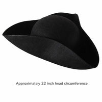 6 Pack Bulk Felt Tricorn Hat