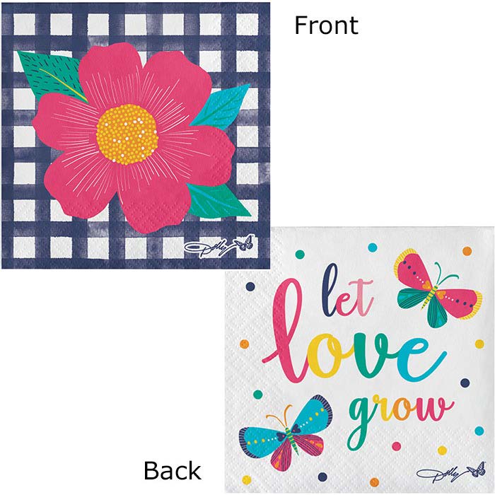 192ct Bulk Dolly Parton Blossoming Beauty 2 Ply Beverage Napkins