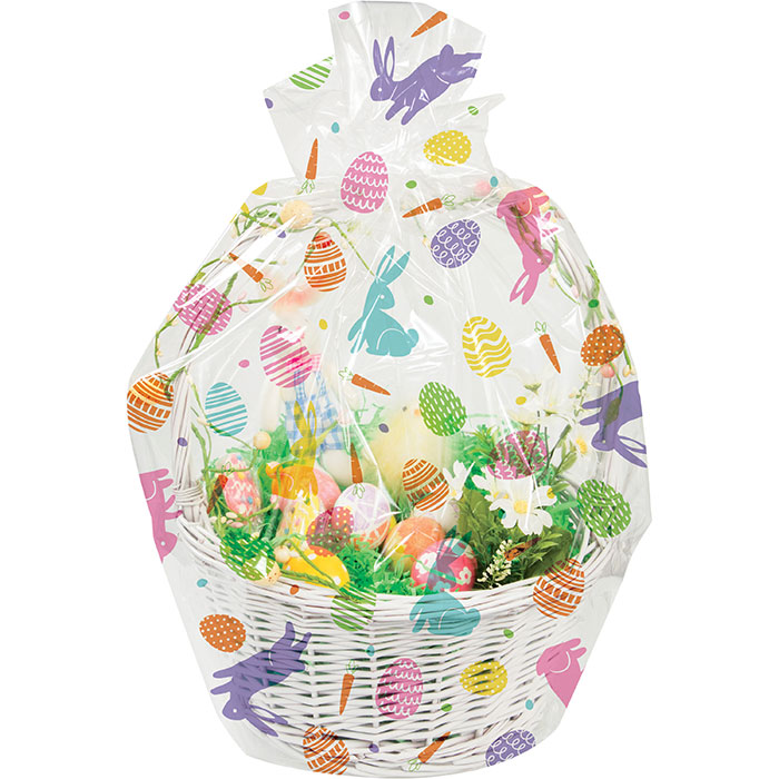 12 pc Bulk Easter Bunny and Eggs Easter Basket Bags