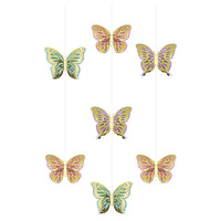 36 pc Bulk Shimmering Butterfly Hanging Cutouts