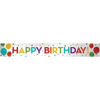12 pc Bulk Happy Birthday Foil Banners