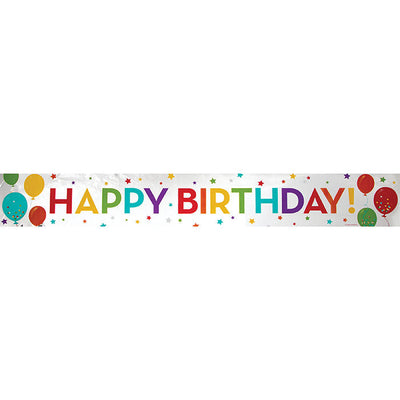12 pc Bulk Happy Birthday Foil Banners
