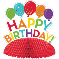 6 pc Bulk Happy Birthday Honeycomb Centerpieces