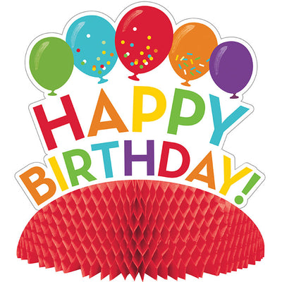 6 pc Bulk Happy Birthday Honeycomb Centerpieces