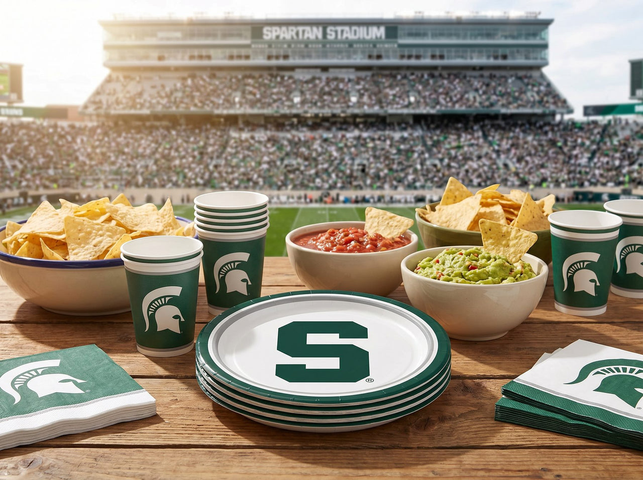 Michigan State Spartans Paper Plates (8/Pkg)