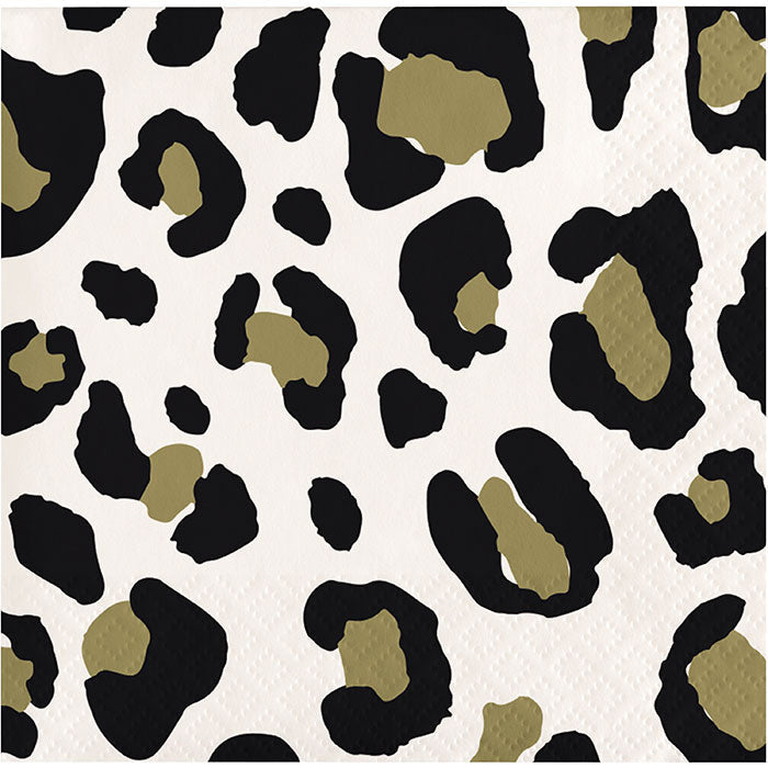192 pc Bulk Leopard Beverage Napkins