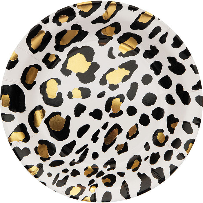 96 pc Bulk Leopard Dessert Plates