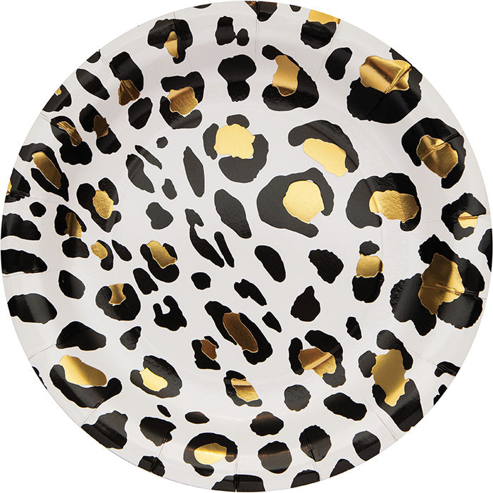 96 pc Bulk Leopard Dinner Plates