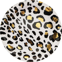 96 pc Bulk Leopard Dinner Plates