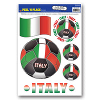 Soccer Party Peel 'N Place Clings - Italy - Bulk/72 Clings