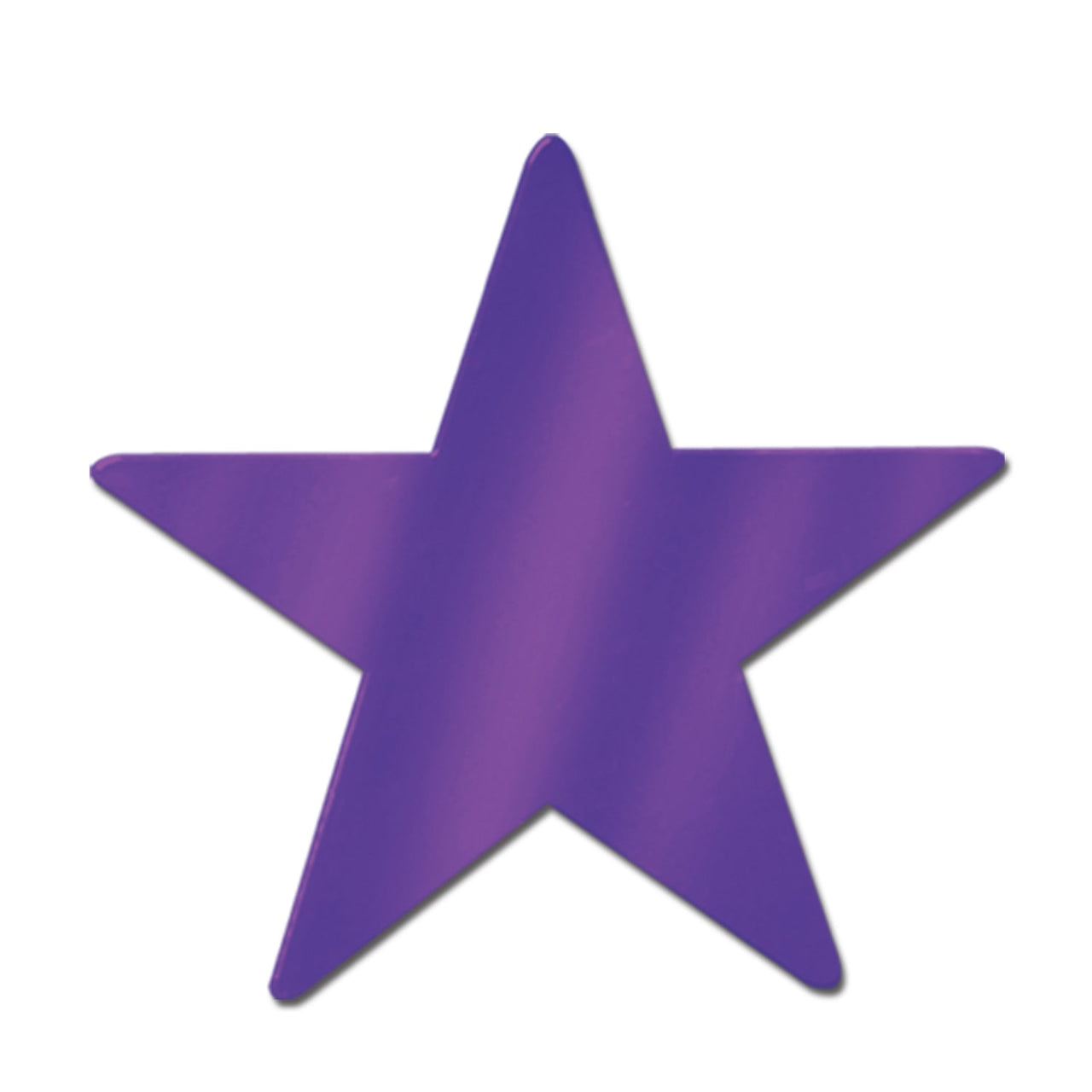 15 Inch Foil Party Star Cutout- Purple - Bulk 24 Pack