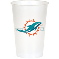 96/Case Bulk Miami Dolphins 20 oz Plastic Cups