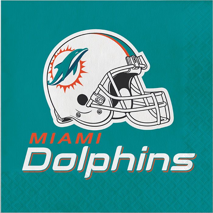 192ct Bulk Miami Dolphins Luncheon Napkins