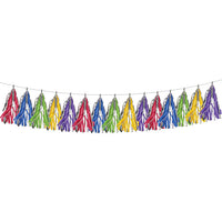 6 pc Bulk Primary Color Tassel Garlands