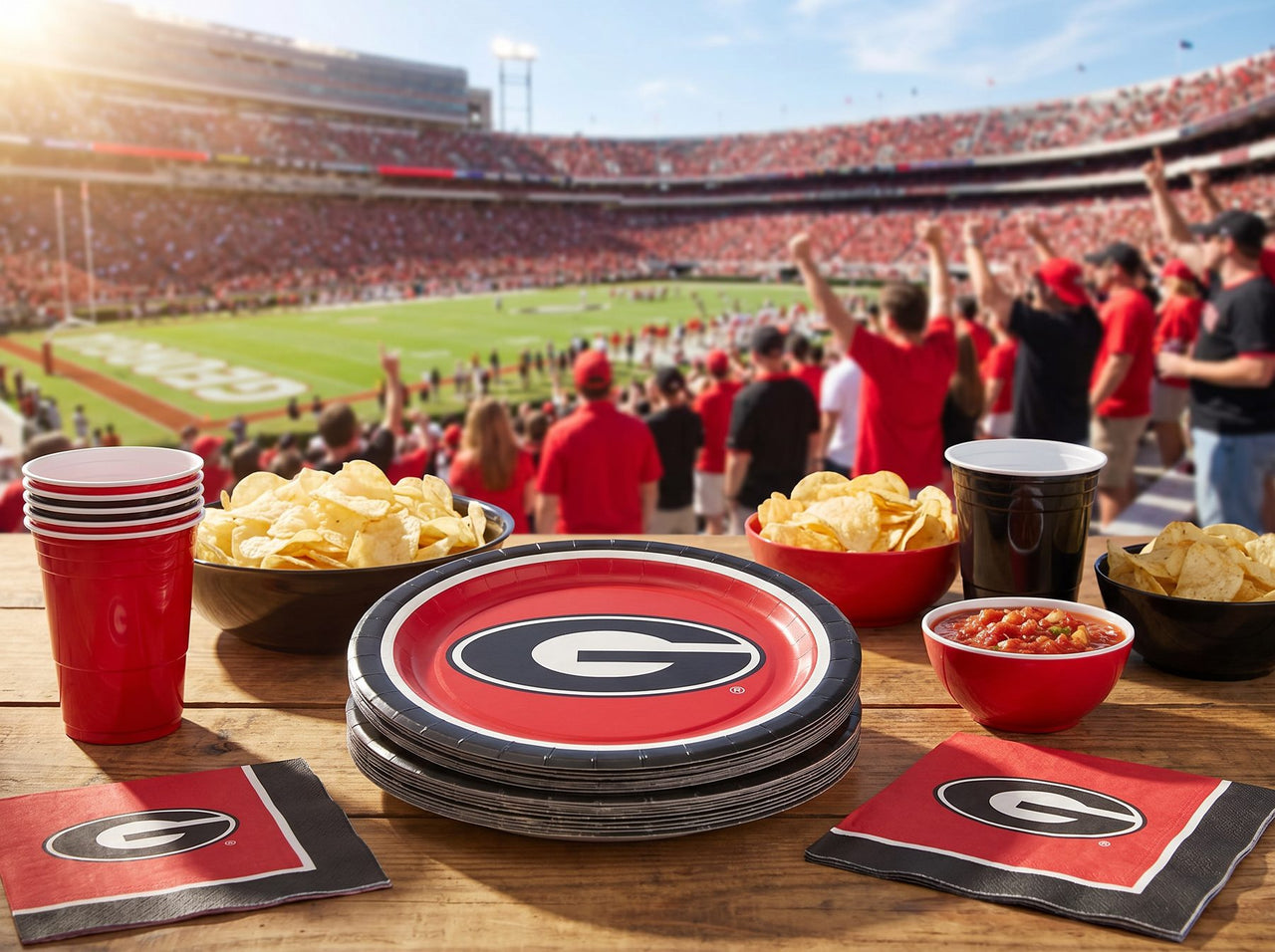 Georgia Bulldogs Paper Plates (8/Pkg)