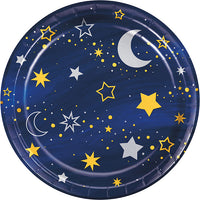 96 pc Bulk Starry Night Dessert Plates