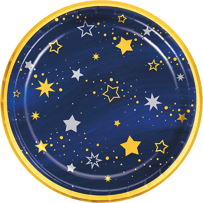 96 pc Bulk Starry Night Dinner Plates