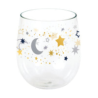 6 pc Bulk Starry Night Plastic Wine Glasses