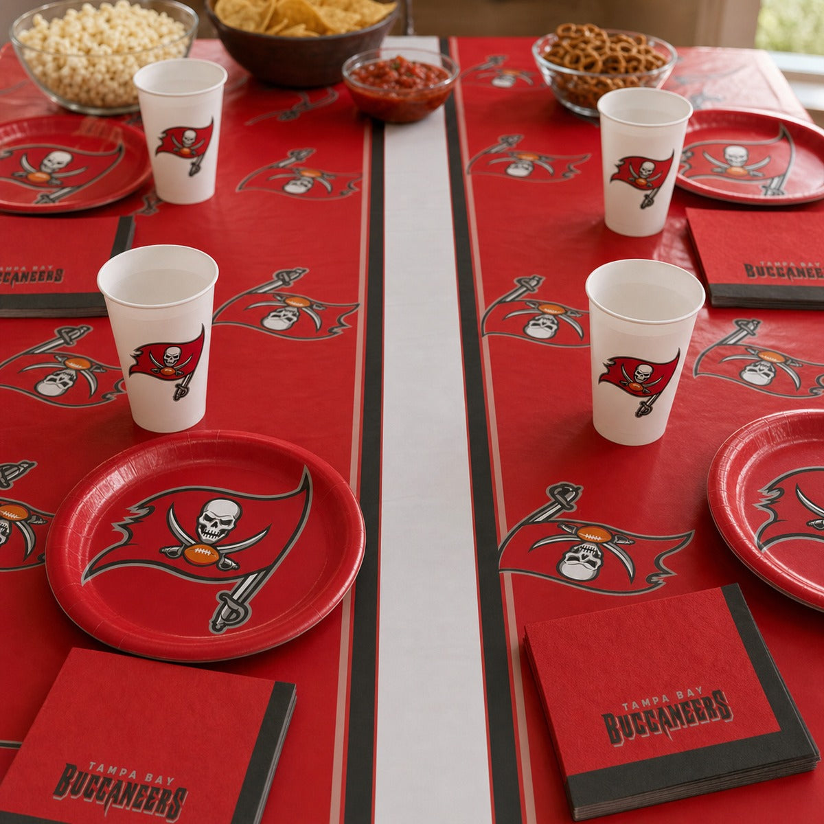 Tampa Bay Buccaneers Plastic Table Cover, 54" X 102"