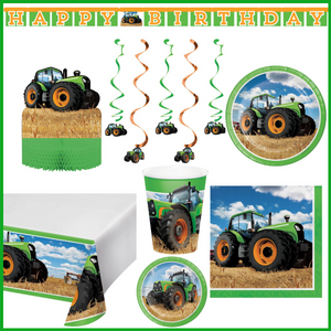 Tractor Time Birthday Kit for 8 (48 Total Items)