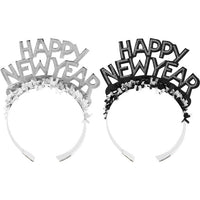 New Year's Eve Decor Tiara Black Silver Party Hat